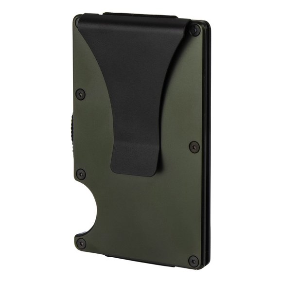 RFID Slim Front Pocket Credit Card Aluminum Wallet (Green) - Picture 3 of 6